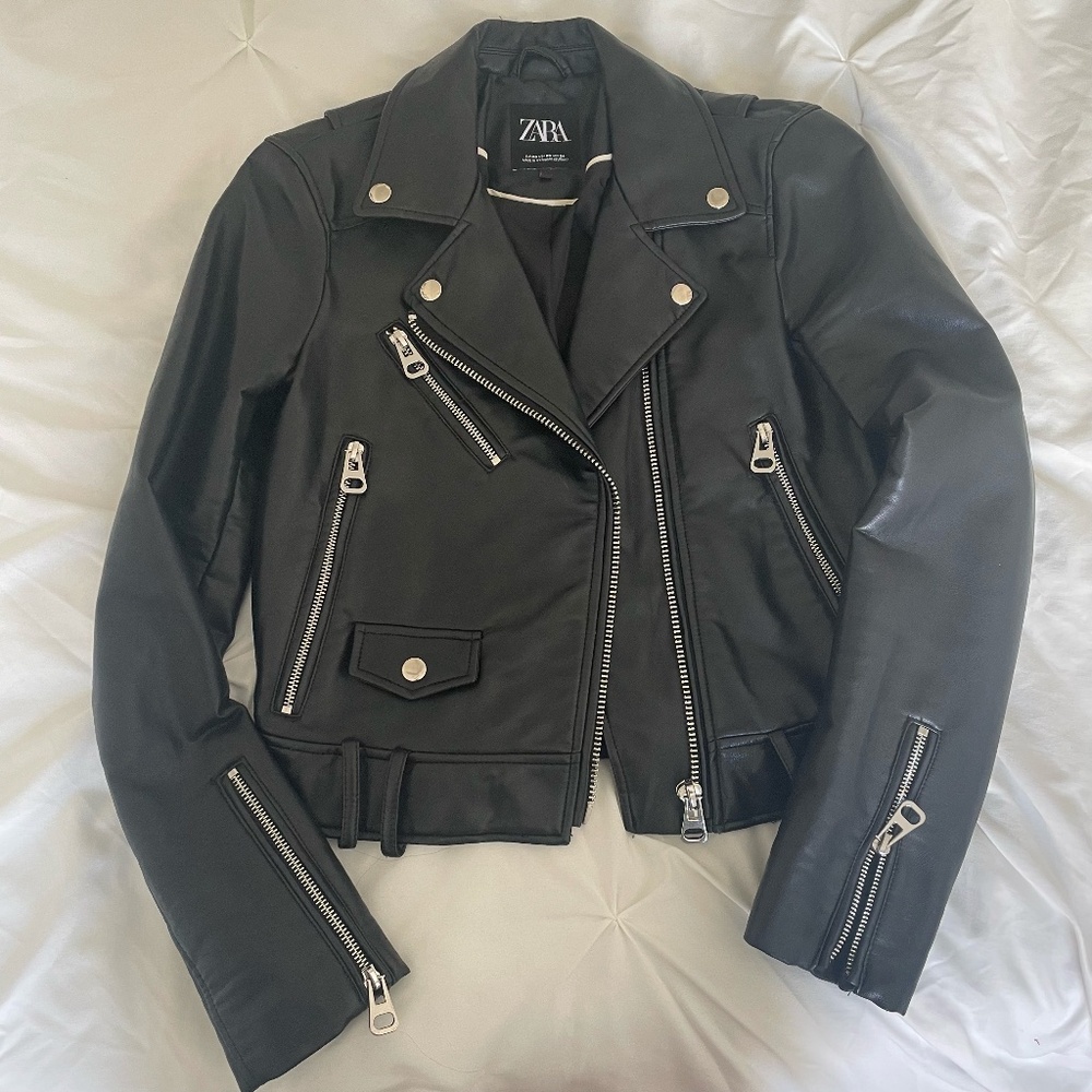 ZARA LEATHER MOTO JACKET